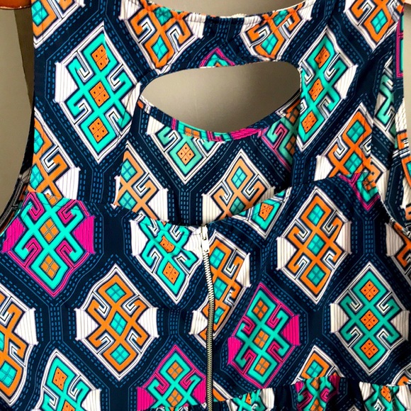 Geometric Empire Waist Dress - Picture 4 of 5